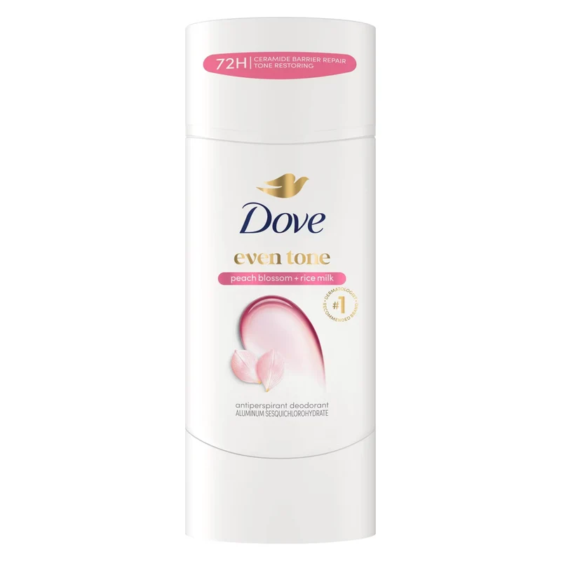 Dove Solid Antiperspirant Deodorant Stick - Event Tone - Peach Blossom & Rice Milk