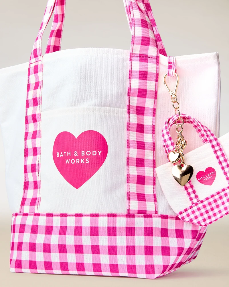 Pink Gingham Tote Bag