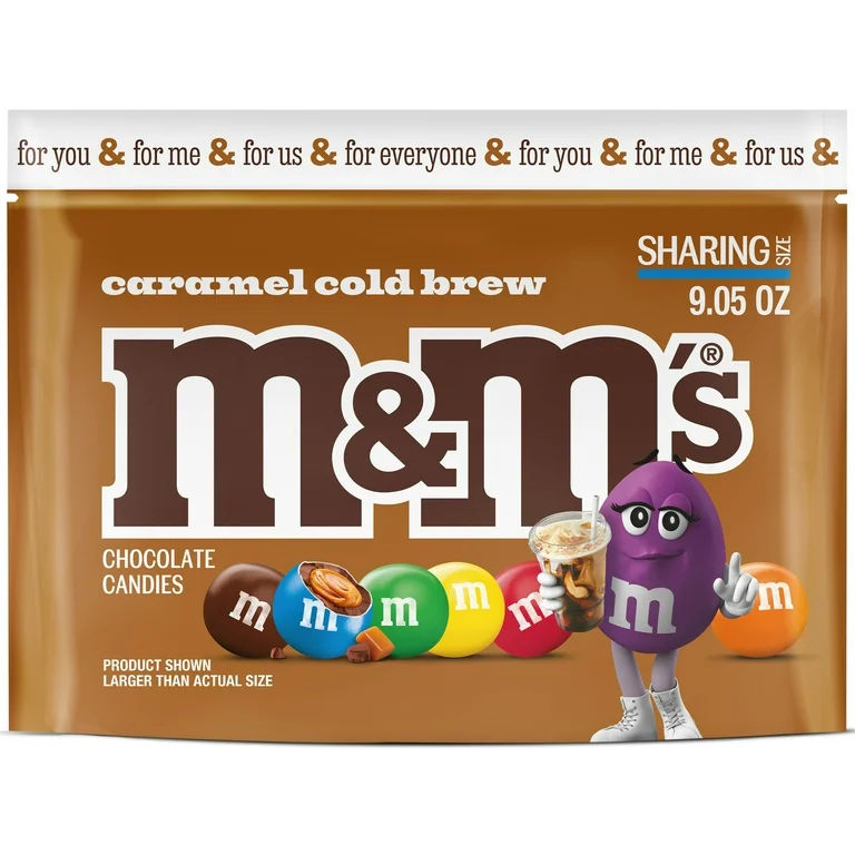M&M'S Caramel Cold Brew Chocolate Candy, Sharing Size - 9.05 oz Bag