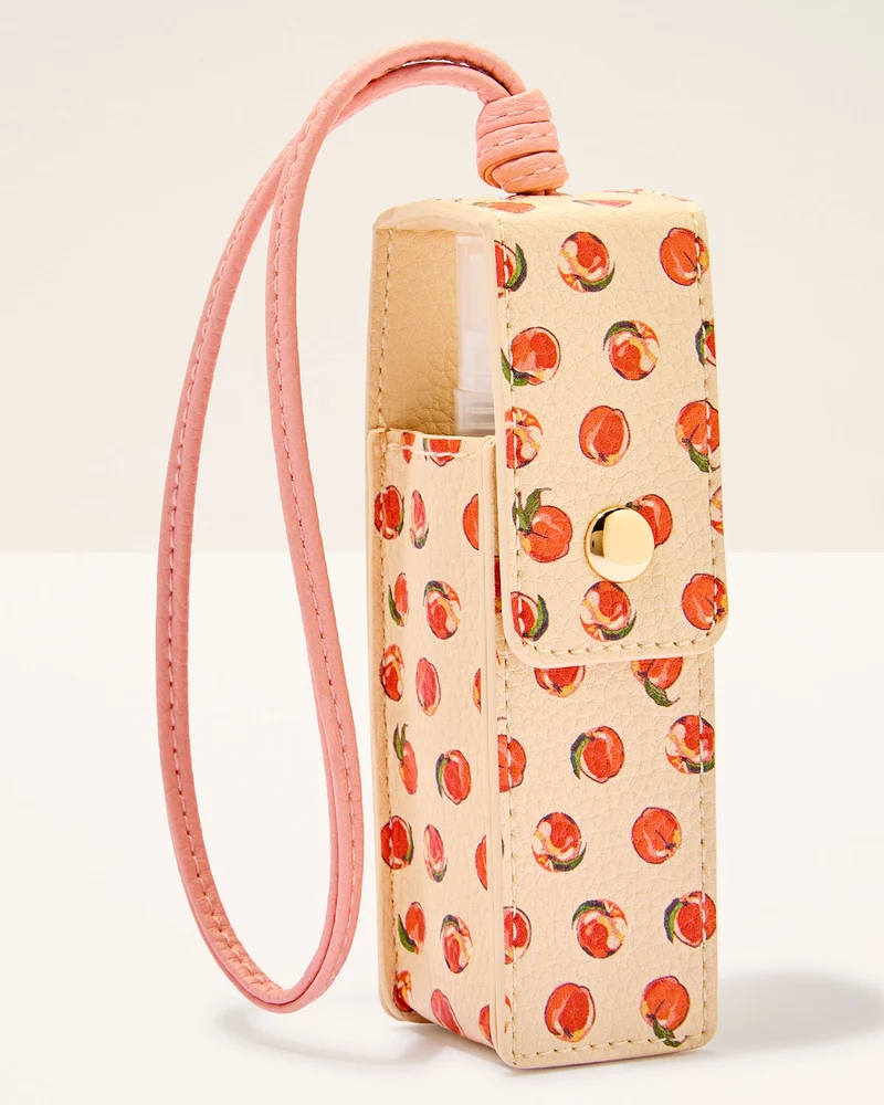 Vera Bradley Peach Spray Sanitizer & Lip Holder