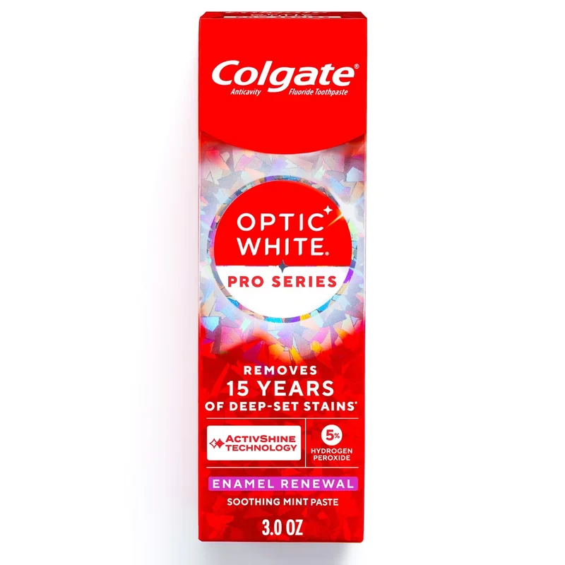 Colgate Optic White Pro Series Enamel Renewal Teeth Whitening Toothpaste - Mint Flavour 5% peroxide