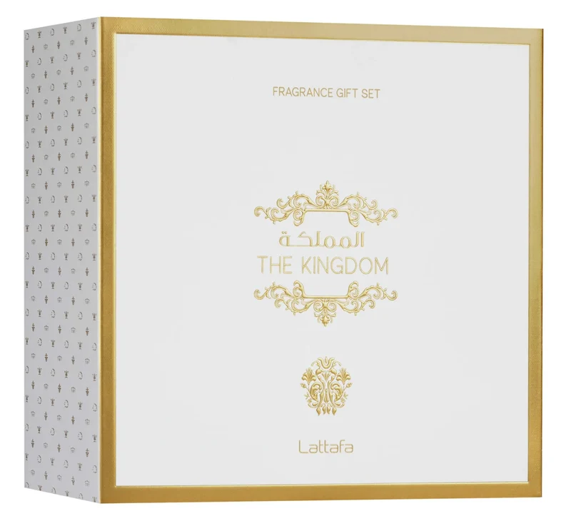 Lattafa Geschenkset – The Kingdom Man 100 ml + 12 ml + Duschgel