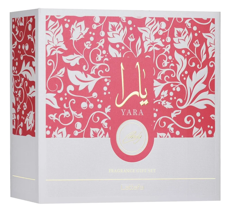 Lattafa Geschenkset – Yara Candy 100 ml + 12 ml + Haarspray