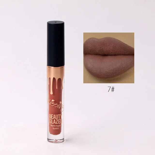 BEAUTY GLAZED 6 Colors Matte Lipstick Set Waterproof Long Lasting Lip Gloss Nude Velvet Pigment Batom Women Fashion Lip Makeup