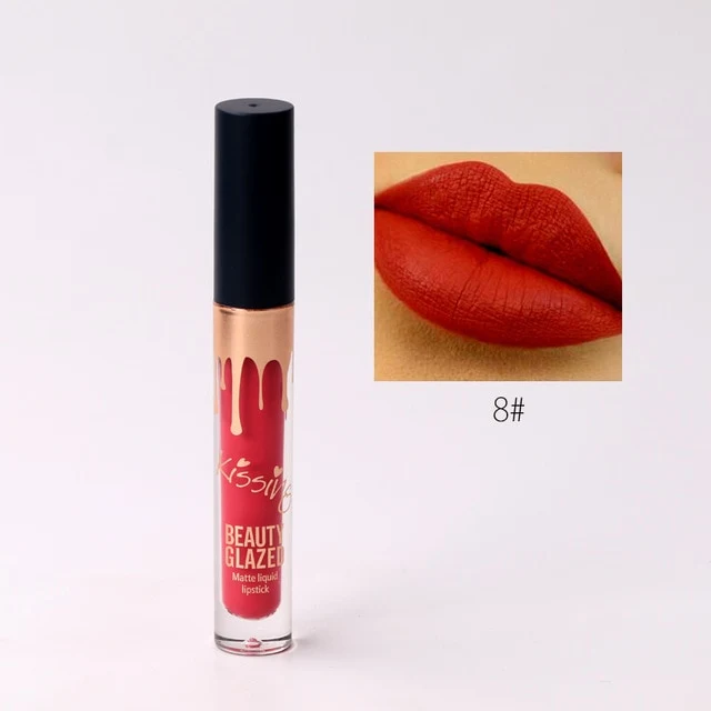 BEAUTY GLAZED 6 Colors Matte Lipstick Set Waterproof Long Lasting Lip Gloss Nude Velvet Pigment Batom Women Fashion Lip Makeup