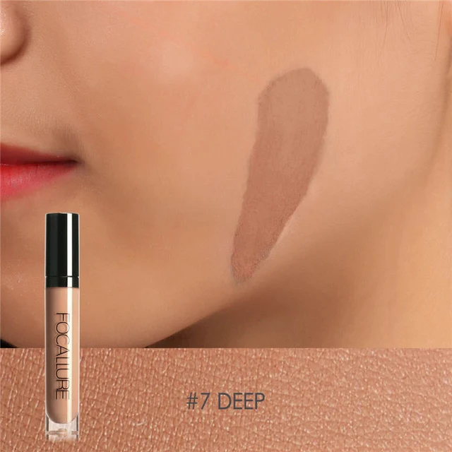 FOCALLURE Eye Concealer & Base 7 Colors Full Coverage Suit for All Color Skin Face/Eye Makeup Liquid Concealer