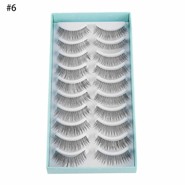 10 Pairs 3D Faux Mink Hair False Eyelashes Fluffy Wispy Multilayer Flutter Eyelash Faux Mink Eye Lashes Extension Makeup Tools