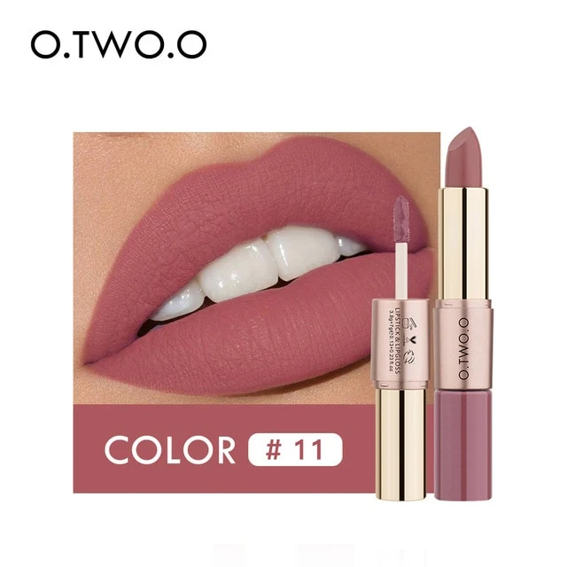 O.TWO.O 12 Colors Lips Makeup Lipstick Lip Gloss Long Lasting Moisture Cosmetic Lipstick Red Lip Matte Lipstick Waterproof