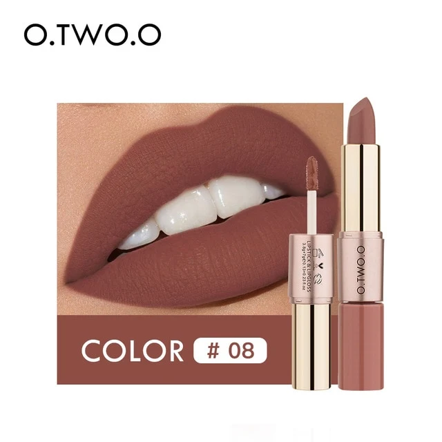 O.TWO.O 12 Colors Lips Makeup Lipstick Lip Gloss Long Lasting Moisture Cosmetic Lipstick Red Lip Matte Lipstick Waterproof