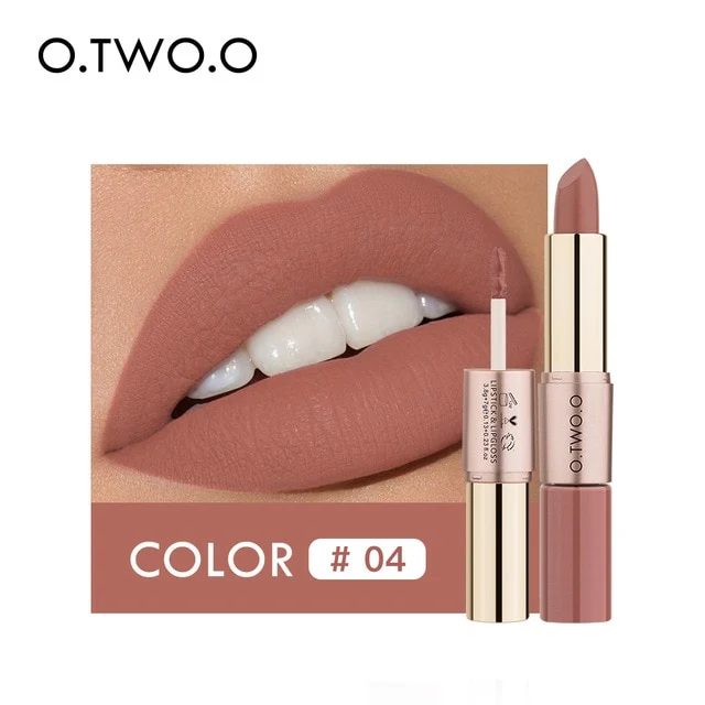 O.TWO.O 12 Colors Lips Makeup Lipstick Lip Gloss Long Lasting Moisture Cosmetic Lipstick Red Lip Matte Lipstick Waterproof