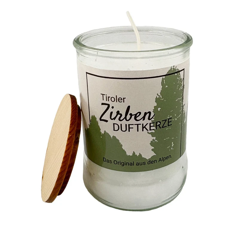 Zirben-Duftkerze • Tiroler Zirbenkissen