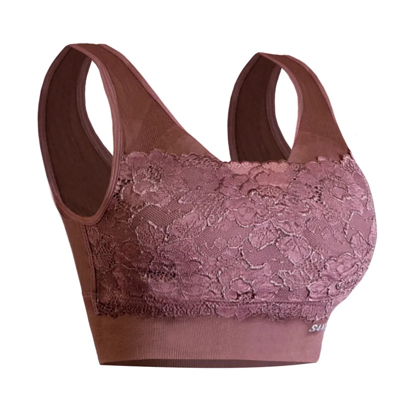 SANKOM - Rückenstütze Haltungskorrektur Push-up Spitzen-BH, Größe M/L, 80-85 cm, Dunkelblau