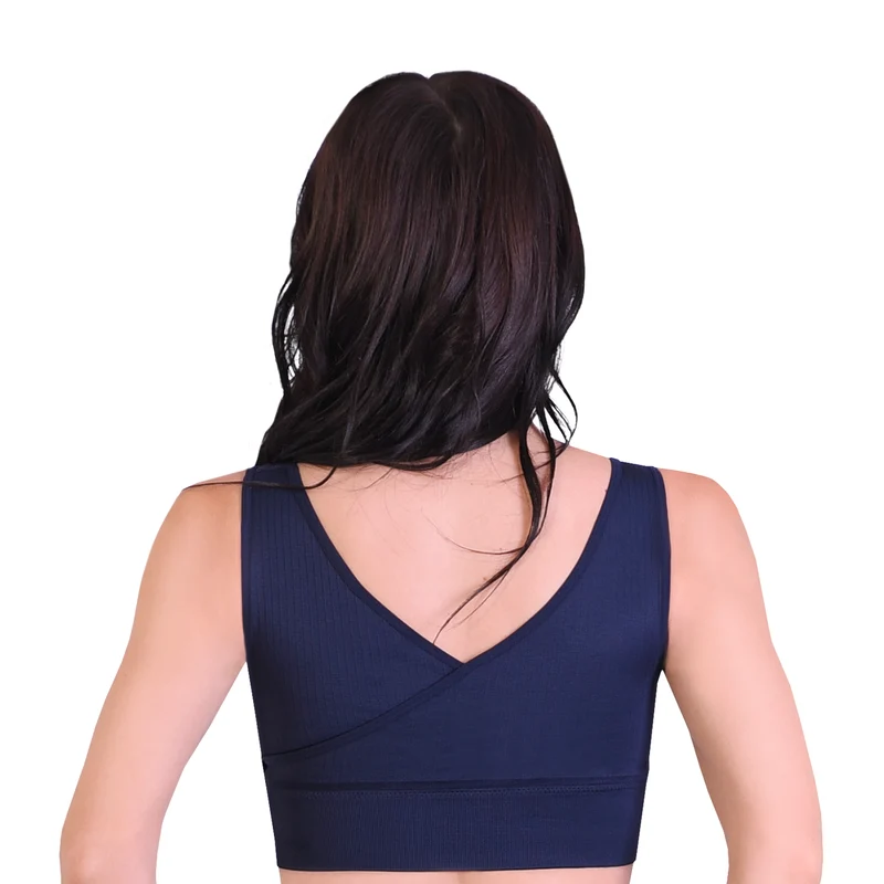 SANKOM - Rückenstütze Haltungskorrektur Push-up Spitzen-BH, Größe M/L, 80-85 cm, Dunkelblau