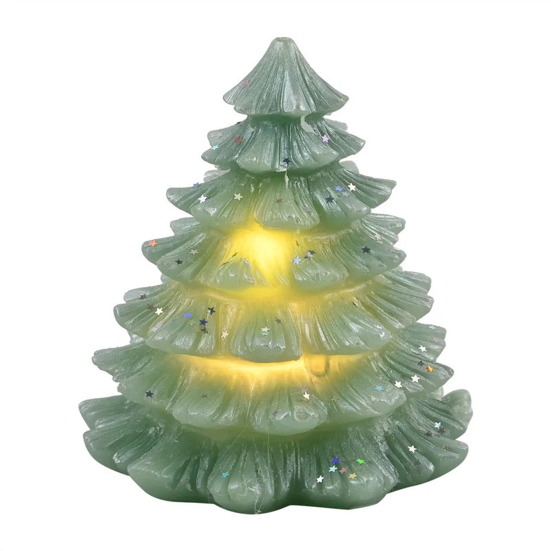 LED Kerze 13.5x15cm mit warmes Licht