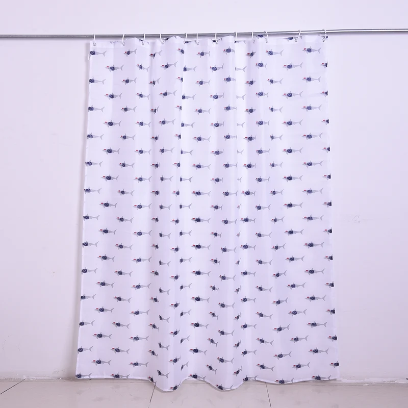 Duschvorhang mit 12 Haken, 180x180 cm, grau