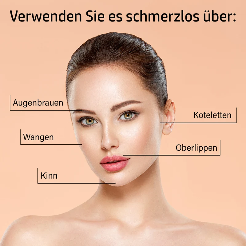 BEAUTECH Mini Sonic Pfirsichflaum-Entferner - 2-in-1 Dermaplaning & Augenbrauen-Trimmer, mit 6 Ersatzklingen und LED-Funktion, Größe: 13x2,7x1,1 cm