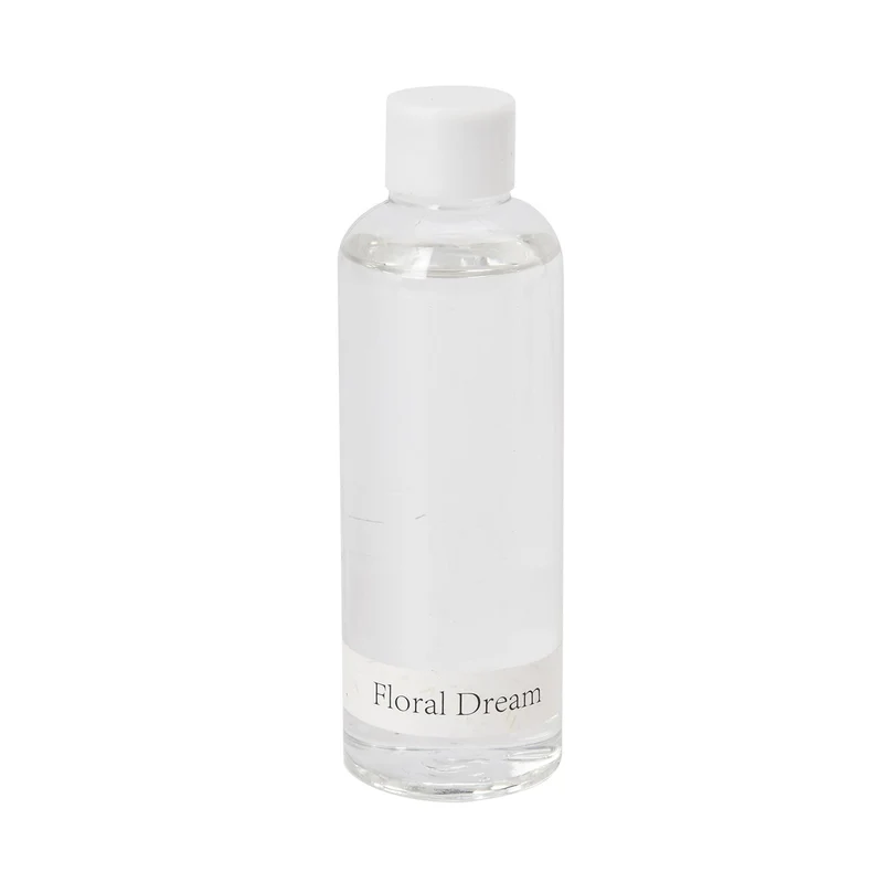 The 5th Season - Aromatherapie-Glasflasche mit Rosenquarz und Topas, mit Glasdeckel und Quasten, Größe 9,5x3,5*14cm, Inhalt: 100ml