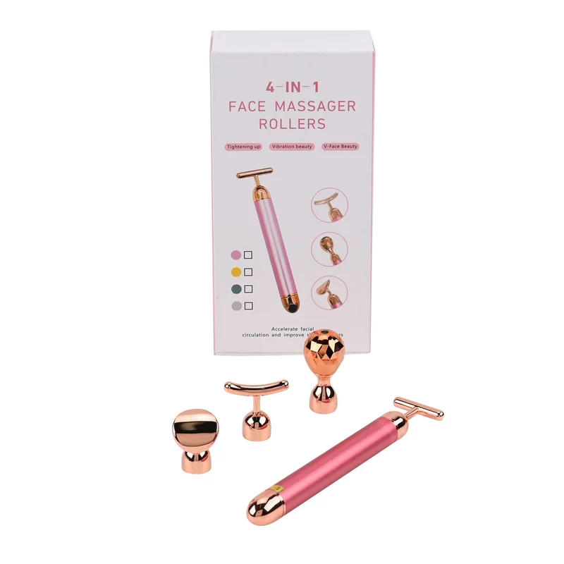 4-in-1 Beauty Bar Gesichtsmassagegerät - Größe: 15x3.8cm, weiß