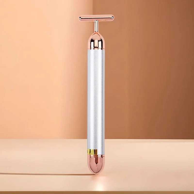 4-in-1 Beauty Bar Gesichtsmassagegerät - Größe: 15x3.8cm, weiß