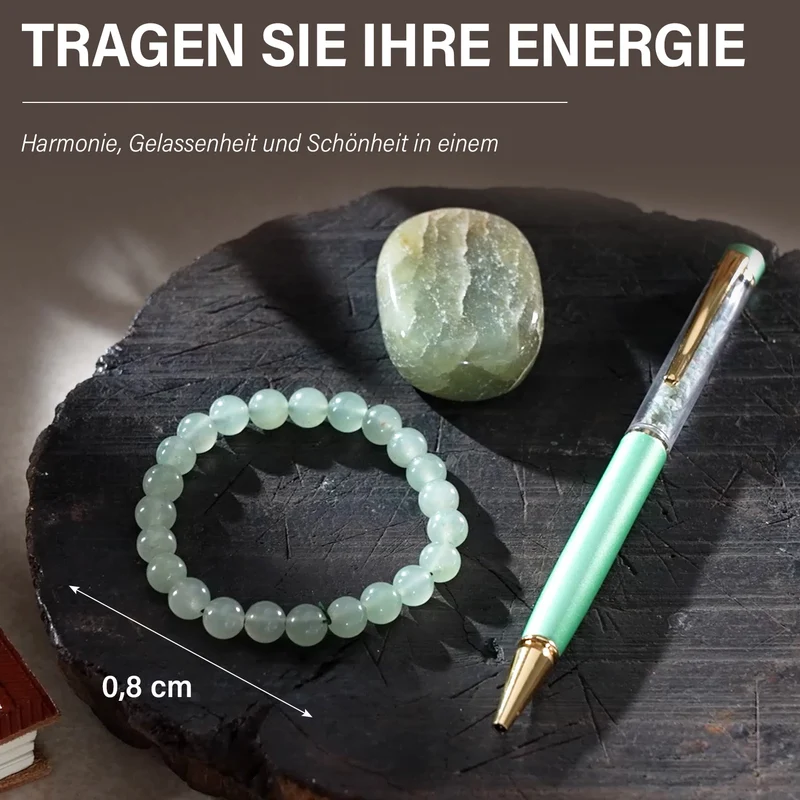 3er Exklusives Set - Sodalith - Eleganter Handstein, stilvolles Armband, und luxuriöser Kugelschreiber mit Kristallkugel