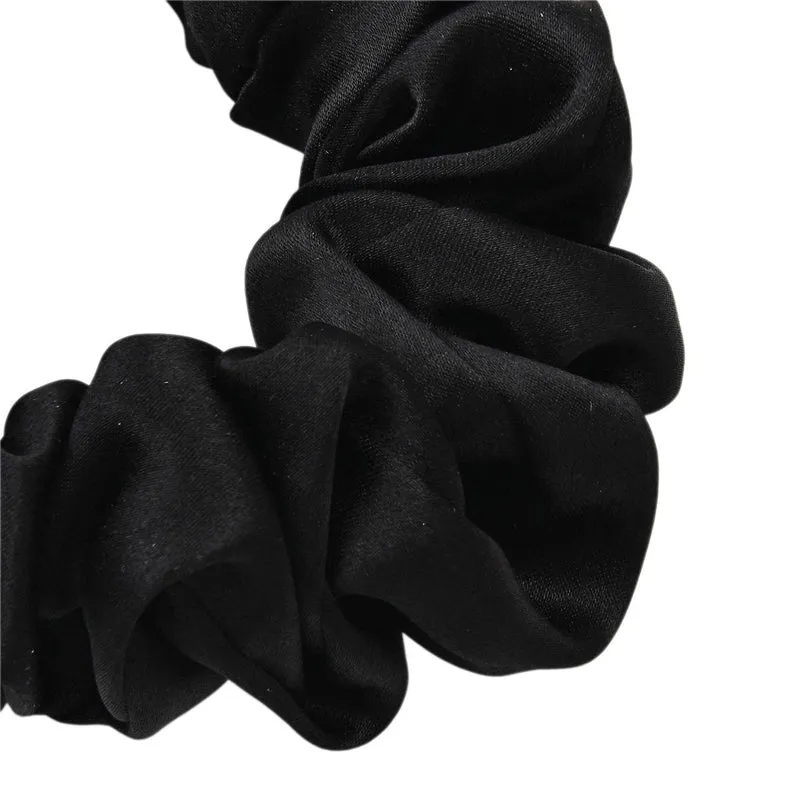 LA MAREY Signature - Seiden-Scrunchies aus 100% Maulbeerseide, 1 cm und 3,5 cm, Petrol