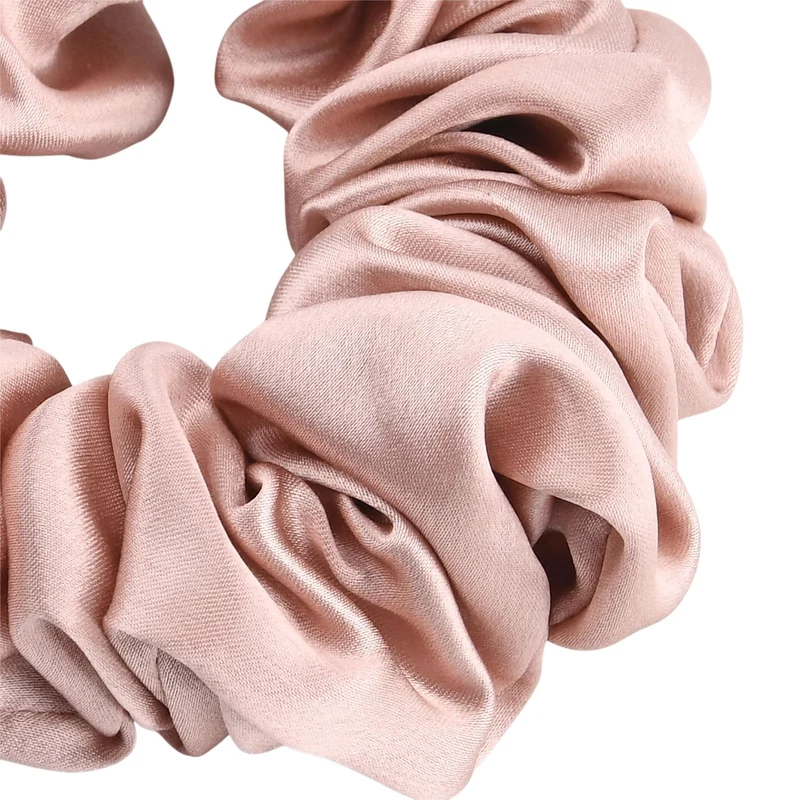 LA MAREY Signature - Seiden-Scrunchies aus 100% Maulbeerseide, 1 cm und 3,5 cm, Petrol