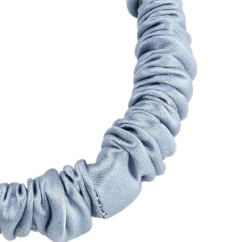 LA MAREY Signature - Seiden-Scrunchies aus 100% Maulbeerseide, 1 cm und 3,5 cm, Petrol