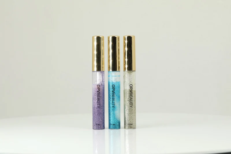 3er Set - Beauty Metal Liquid Glitter Liner Set, wasserbasiert, Champagner, Violett und Türkis Schimmerpalette, Urban Metallic