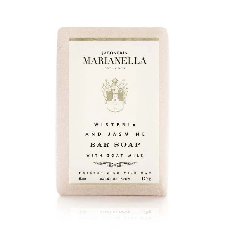 Jaboneria Marianella Wisteria and Jasmine Bar Soap with Goat Milk