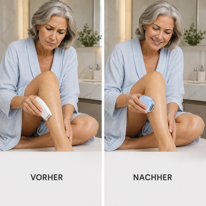 LIVMORE - 2 in 1 Shaver mit 316L Edelstahl Klinge, Aufladbar, 500 mah, Weiß