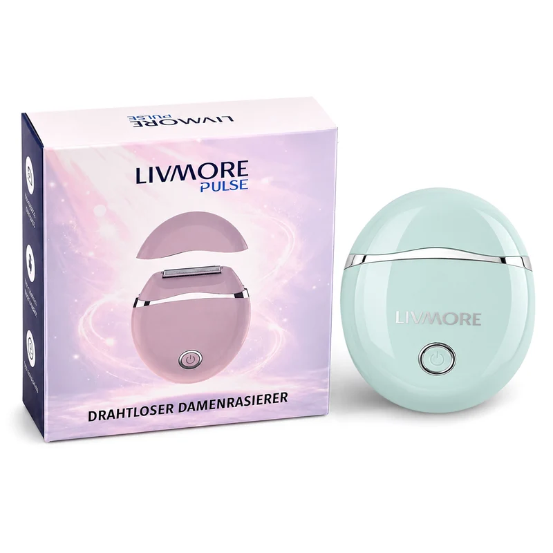LIVMORE - 2 in 1 Shaver mit 316L Edelstahl Klinge, Aufladbar, 500 mah, Weiß