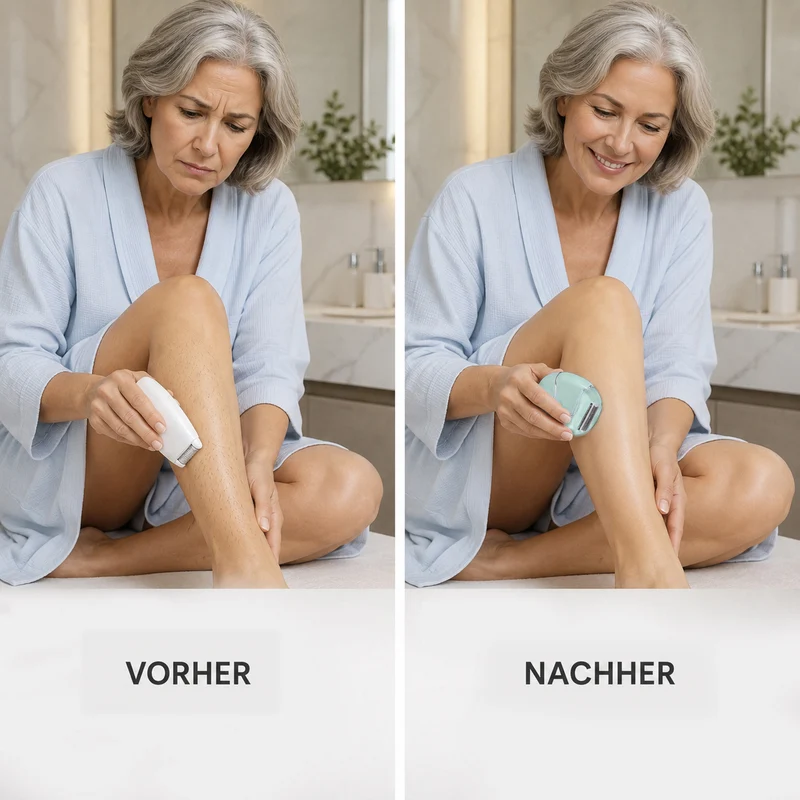 LIVMORE - 2 in 1 Shaver mit 316L Edelstahl Klinge, Aufladbar, 500 mah, Weiß