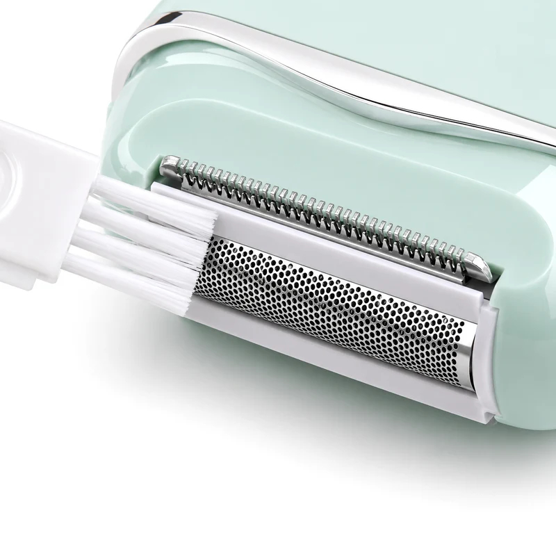 LIVMORE - 2 in 1 Shaver mit 316L Edelstahl Klinge, Aufladbar, 500 mah, Weiß