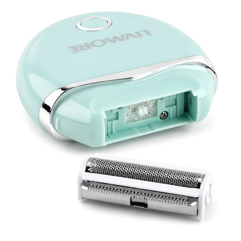 LIVMORE - 2 in 1 Shaver mit 316L Edelstahl Klinge, Aufladbar, 500 mah, Weiß