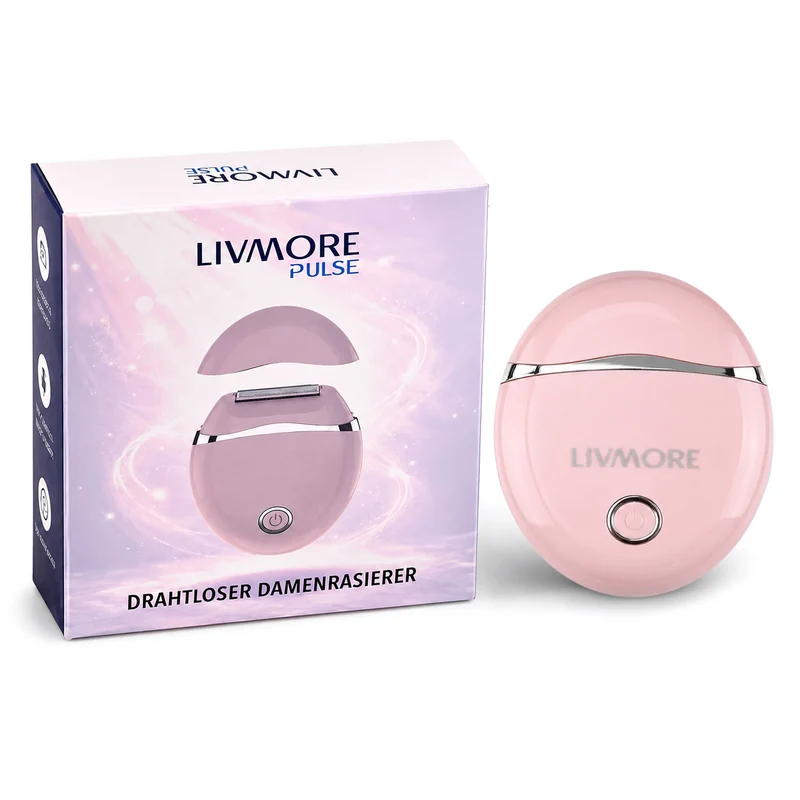 LIVMORE - 2 in 1 Shaver mit 316L Edelstahl Klinge, Aufladbar, 500 mah, Weiß