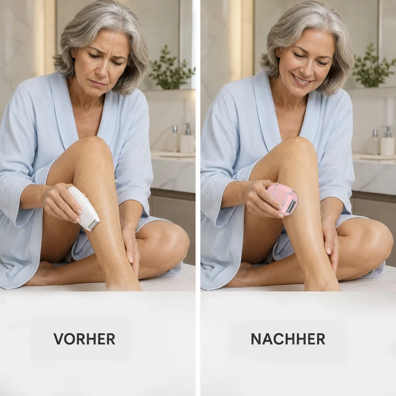 LIVMORE - 2 in 1 Shaver mit 316L Edelstahl Klinge, Aufladbar, 500 mah, Weiß