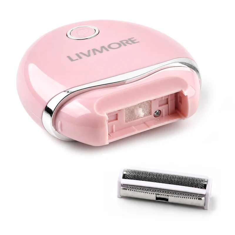 LIVMORE - 2 in 1 Shaver mit 316L Edelstahl Klinge, Aufladbar, 500 mah, Weiß