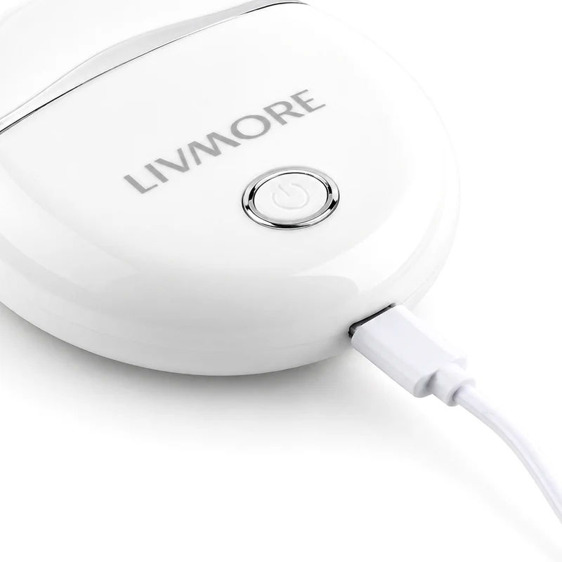 LIVMORE - 2 in 1 Shaver mit 316L Edelstahl Klinge, Aufladbar, 500 mah, Weiß