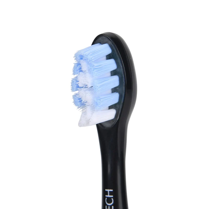 BEAUTECH - Zahnbürste mit rotem und blauem therapeutischem LED-Licht, 5 Modi, 4 zusätzliche Köpfe (2 rot & 2 blaues Licht), Reiseetui, 38000 rpm, weiß