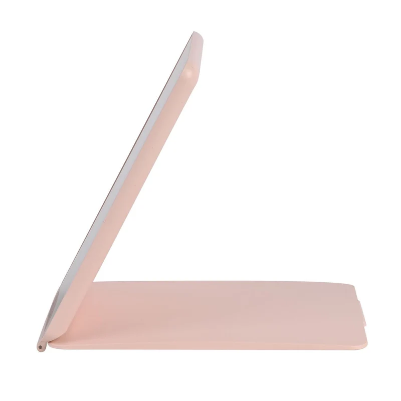 Faltbarer LED-beleuchteter Schminkspiegel, 3 Helligkeitsstufen, Doppelseitige Spiegelflächen, Größe: 26x19x2.3cm, Rosa