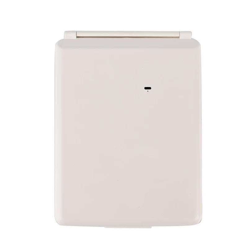 Faltbarer LED-beleuchteter Schminkspiegel, 3 Helligkeitsstufen, Doppelseitige Spiegelflächen, Größe: 26x19x2.3cm, Rosa