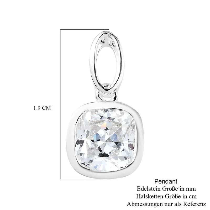LUSTRO STELLA - weißer Zirkonia-Anhänger, 925 Silber ca. 4,64 ct