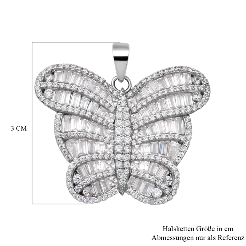 Lustro Stella - weißer Zirkonia-Anhänger, 925 Silber rhodiniert ca. 7.59 ct