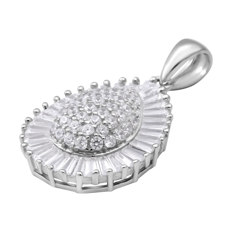 Lustro Stella - weißer Zirkonia-Anhänger, 925 Silber rhodiniert ca. 2,79 ct