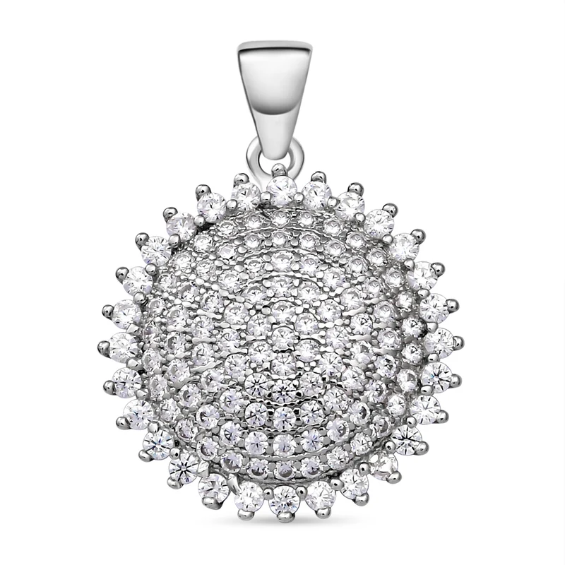 Lustro Stella - weißer Zirkonia-Anhänger, 925 Silber rhodiniert ca. 1,79 ct