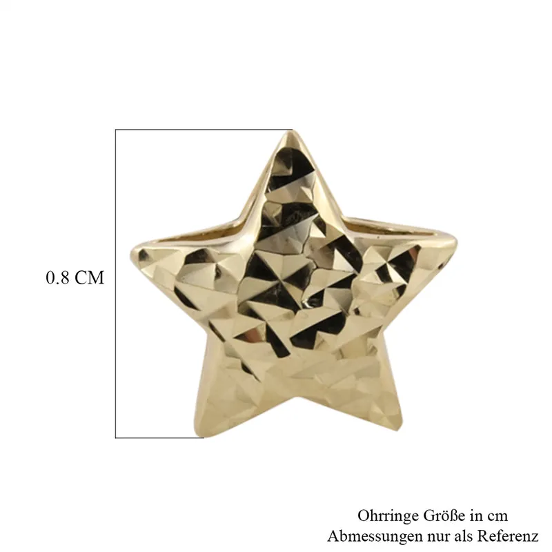 Royal Bali Kollektion - Stern Ohrstecker, 375 Gelbgold