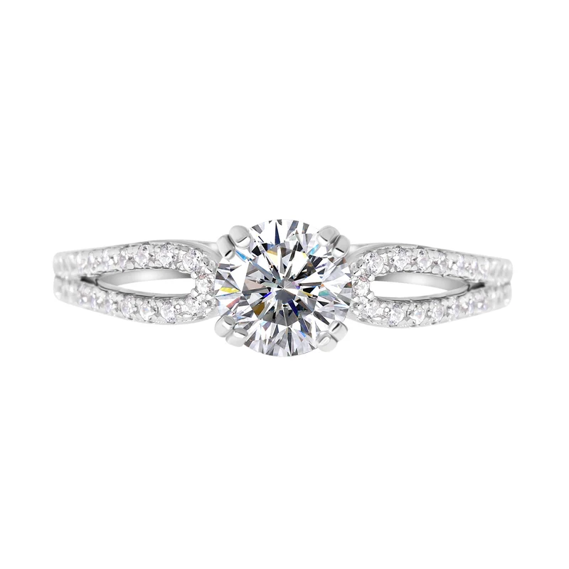 Lustro Stella - Weißer Zirkonia-Ring, 925 Silber rhodiniert ca. 0,90 ct