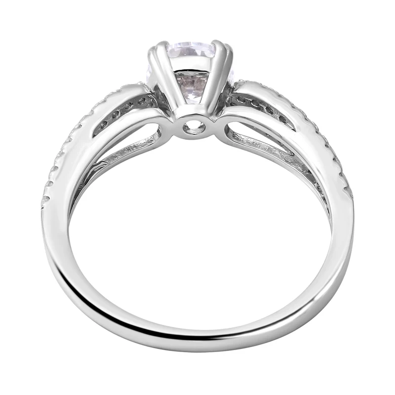Lustro Stella - Weißer Zirkonia-Ring, 925 Silber rhodiniert ca. 0,90 ct