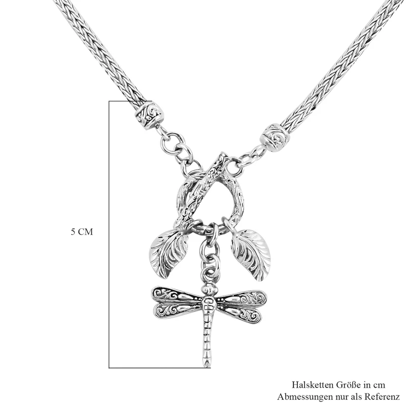 Royal Bali Kollektion - Libellen-Halskette, ca. 50 cm, 925 Silber ca. 20,62g