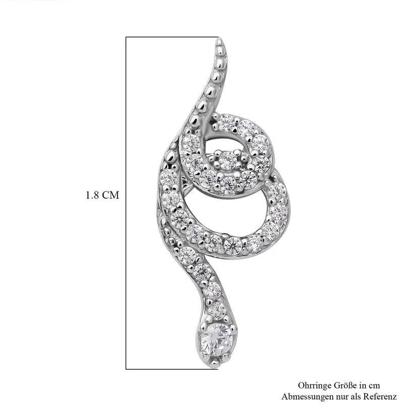 Lustro Stella - Weiße Zirkonia-Ohrringe, 925 Silber ca. 0,75 ct